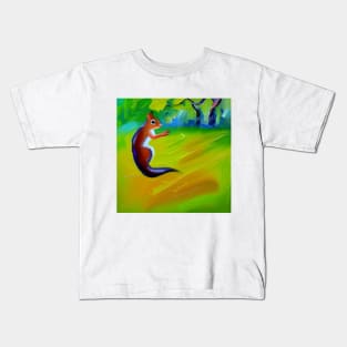 Squirrel in Garden Kids T-Shirt